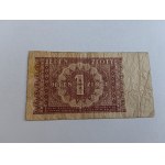 ONE ZŁOTY BANKNOTE, WARSAW, MAY 15, 1946, NATIONAL BANK OF POLAND