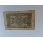 TWO ZŁOTY BANKNOTE, KRAKOW, MARCH 1, 1940. THE ISSUING BANK IN POLAND