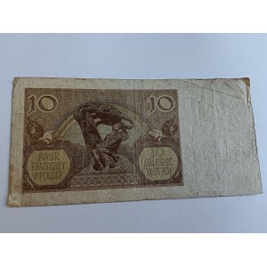 10-ZLOTY BANKNOTE, KRAKOW, MARCH 1, 1940. THE ISSUING BANK IN POLAND
