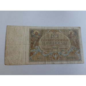 10 ZLOTY BANKNOTE, WARSAW, JULY 20, 1929, BANK OF POLAND