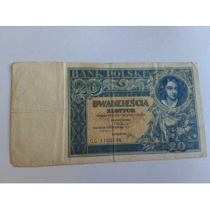 BANKNOT DWADZIEŚCIA ZŁOTYCH WARSZAWA 20 CZERWCA 1931 R. BANK POLSKI