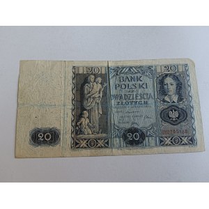 TWENTY-ZŁOTY BILL, WARSAW, NOVEMBER 11, 1936, BANK OF POLAND
