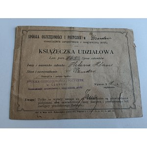 SHARE CERTIFICATE, CZUDEC, SAVINGS AND LOAN ASSOCIATION, 1911