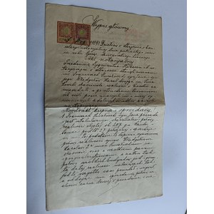 CZUDEC STRZYŻÓW, MAIN REGISTER, POSTAGE STAMP, 1903