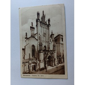 WARSZAWA KATEDRA ŚW JANA ZNACZEK STEMPEL 1937 R