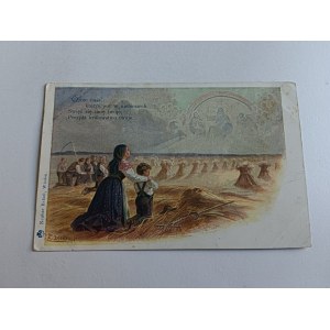 PEINTURE POLONAISE : NOTRE PÈRE, LE VILLAGE, LA RÉCOLTE, L'AGRICULTURE