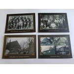 LOT DE 9 CARTES POSTALES DE KROŚCIENKO WYŻNE SUR UNE PHOTOGRAPHIE D'ÉPOQUE, DĘBINA