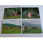 LOT DE 9 CARTES POSTALES « L'AUTOMNE DANS LES TATRAS » – FESTIVAL INTERNATIONAL DU FOLKLORE DES TERRES DE MONTAGNE À ZAKOPANE, CAFÉ