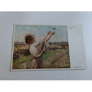 POLISH PAINTING: APRIL, PAINTED BY P. STACHIEWICZ