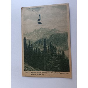 People's Republic of Poland: Tatra Cable Car Car above the summit of Kasprowy Wierch, 1947. Stamp