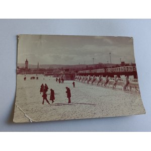 People's Republic of Poland, Sopot Pier, Photo by J. Uklejewski, Sepia, 1981