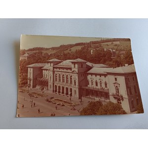 People's Republic of Poland, Krynica, Old Spa House. Photo by J. Żak, sepia, 1982.