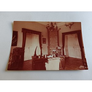PRL OBLĘGOREK MUZEUM HENRYKA SIENKIEWICZA GABINET PISARZA FOT. P. KRASSOWSKI SEPIA 1976 R.