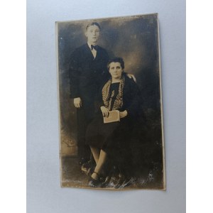 PHOTO : BATEAU, FEMME, HOMME, 1931. CACHET