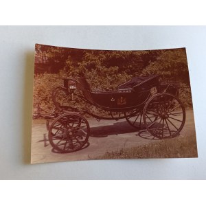 PRL ŁAŃCUT CARROZZA DEL CASTELLO CALECHE A LA DAUMONT MUHLBACHER FOTO DI Z. POSTĘPSKI, SEPIA, 1979