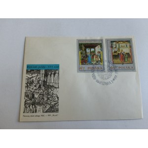 People's Republic of Poland Envelope, Polish Crafts, 16th Century, Stamp, Postmark, Warsaw, 1969