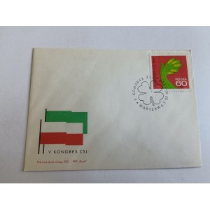 République populaire de Pologne – Enveloppe du 5e congrès de la ZSL – Timbre – Cachet – Varsovie, 1969