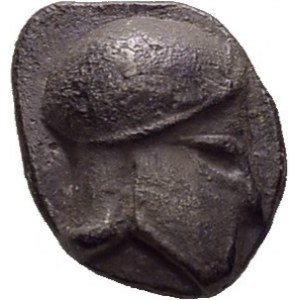 Massilia. Obole au casque ionien, type assimilé au trésor d'Auriol, 475-460 av...