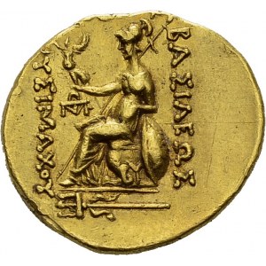 Kingdom of Thrace. Lysimachus, 323-281. Gold Stater 150-120 BC, Byzantion. Obv...