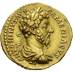 Marcus Aurelius, 161-180. Aureus 165, Roma. Obv. ANTONINVS AVG - ARMENIACVS...