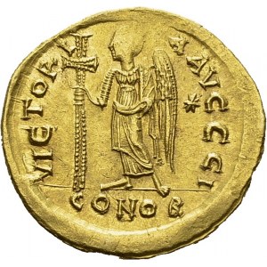 Anastasius I, 491-518. Solidus 498-518, Constantinople, 10th officina. DOC 3i...