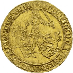 Flandres. Louis II de Mâle, 1346-1384. Franc à cheval, 1361-1364, Gand. Av...