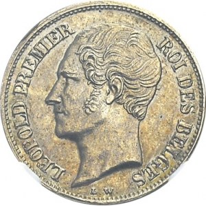 Royaume. Léopold Ier, 1831-1865. ¼ Franc 1850, légende en français. Piéfort. Av...
