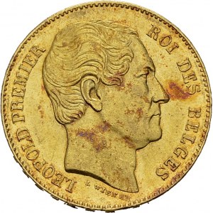 Royaume. Léopold Ier, 1831-1865. 20 Francs 1865, Bruxelles. KM 23; Fr. 411. AU...