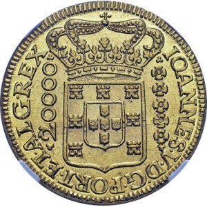 Joao V, 1706-1750. 20'000 Reis 1726 M, Minas Gerais. Obv...
