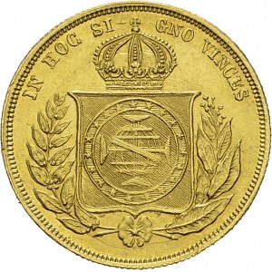 Pedro II, 1831-1889. 10'000 Reis 1856, Rio de Janeiro. KM 467; Fr. 122. AU. 8...