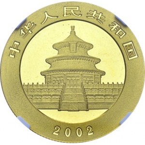 People's Republic, 1949-. 200 Yuan 2002. ½ oz Panda. KM 1459; Fr. B15. AU. 15...