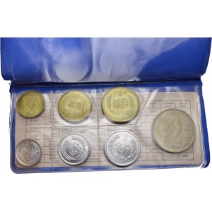 People's Republic, 1949-. 1980 coin set, including 1, 2 and 5 Fen, 1...