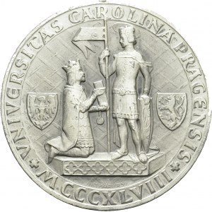 Republic, 1993-. Silver medal 1959 by Jiri Pradler. 70 mm. Universita Karlova...