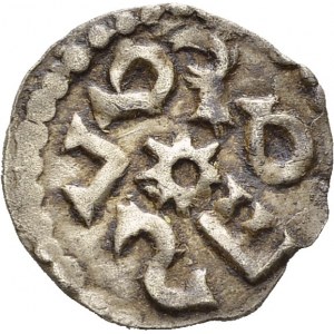 Carolingiens. Charlemagne, 768-814. Denier, Melle. Av. CARO/LVS. Rv...