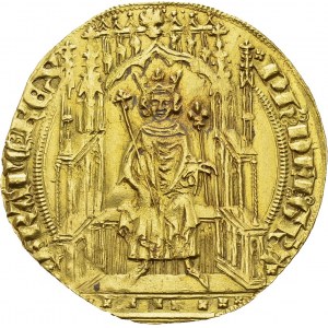 Philippe VI, 1328-1350. Double d'or, 1ère émission (1340). Av. Ph DEI GRA ...