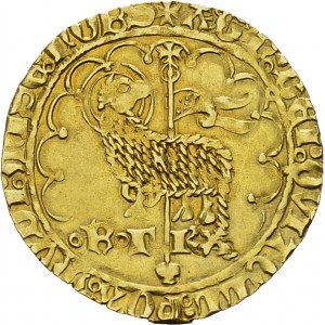 Charles VI, 1380-1422. Agnel d'or, 1ère émission (1417), Montpellier. Av...