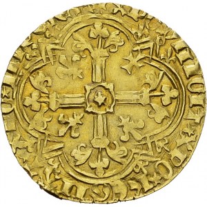 Charles VI, 1380-1422. Agnel d'or, 1ère émission (1417), Montpellier. Av...