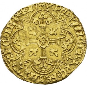 Charles VI, 1380-1422. Agnel d'or, 1ère émission (1417), Tournai. Av...