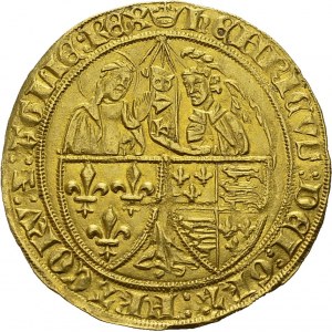 Henri VI, 1422-1453. Salut d'or, 2e émission (1423), Paris. Av...
