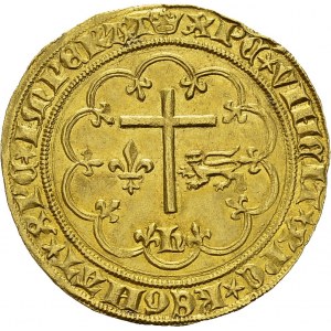 Henri VI, 1422-1453. Salut d'or, 2e émission (1423), Paris. Av...