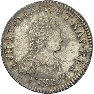 Louis XV, 1715-1774. Ecu Vertugadin 1716 S, Reims. Gad. 317; Dr. 740. AR. 30...