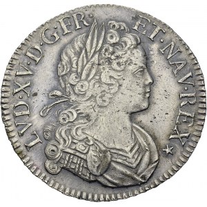 Louis XV, 1715-1774. Ecu de France-Navarre 1718 N, Montpellier. Gad. 318; Dr...