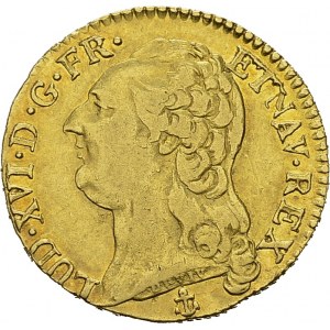Louis XVI, 1774-1791. Louis d'or à la tête nue 1790 H, La Rochelle. Gad. 361...