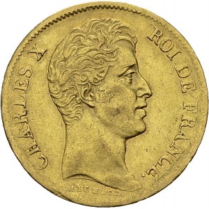Charles X, 1824-1830. 40 Francs 1830 A, Paris. Tranche en creux. Gad. 1105; F...