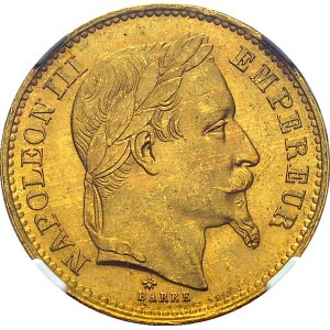 Napoléon III, 1852-1870. 20 Francs 1869 A, Paris. Gad. 1062; F. 532. AU. 6.45 g...