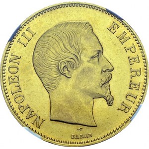 Napoléon III, 1852-1870. 100 Francs 1855 A, Paris. Av. NAPOLEON III - EMPEREUR...