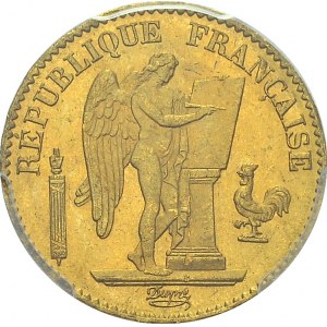 IIIe République, 1871-1940. 20 Francs 1876 A, Paris. Gad. 1063; F. 533. AU. 6...