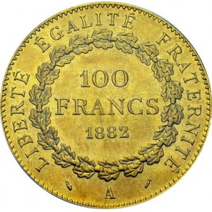 IIIe République, 1871-1940. 100 Francs 1882 A, Paris. Gad. 1137; F. 552. AU. 32...