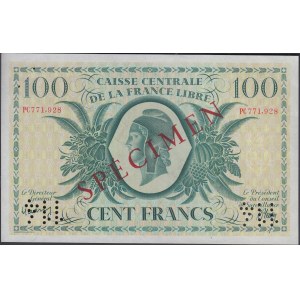 Ve République, 1958-. Caisse Centrale de la France Libre. 100 Francs 2 Déc...