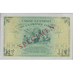 Ve République, 1958-. Caisse Centrale de la France Libre. 100 Francs 2 Déc...